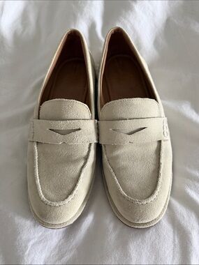 Sam Edelman Women's Suede Penny Loafers in Ice